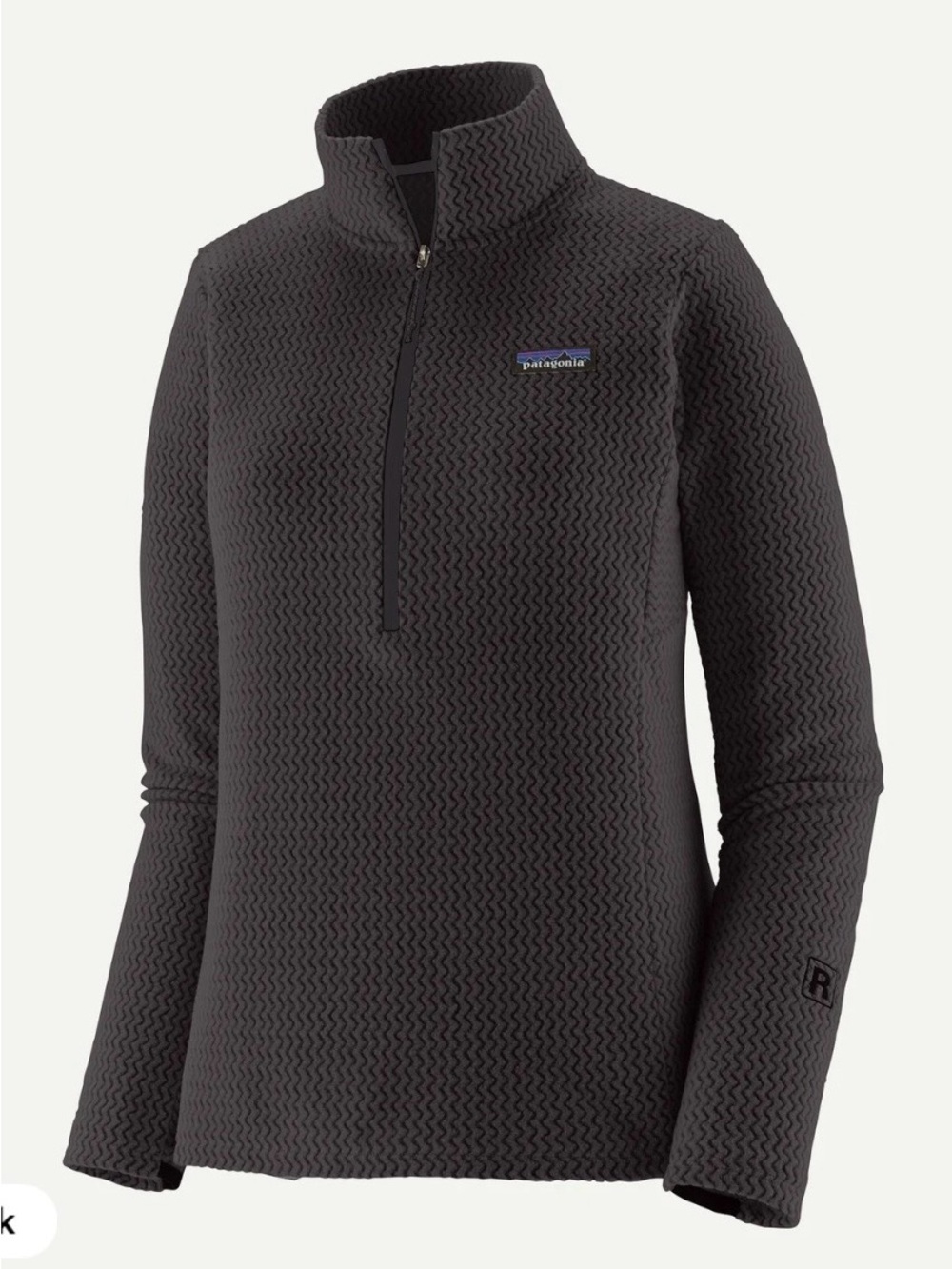 Patagonia R1 Air Women's Black Textured Half-Zip Pullover
